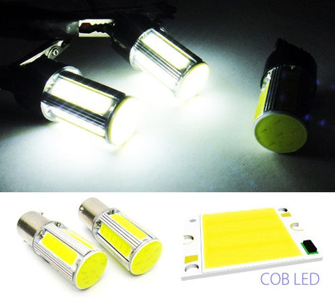 2 pieces of LUFFY 382 (P21W) 1156 7506 BA15s High Power COB LED Light bulb 25W white
