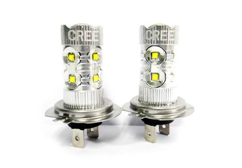2 pieces of H7 (499) 10x CREE XB-D LED Projector Light bulb 50W white