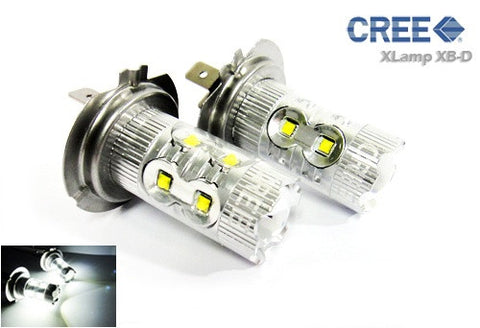 2 pieces of H7 (499) 10x CREE XB-D LED Projector Light bulb 50W white
