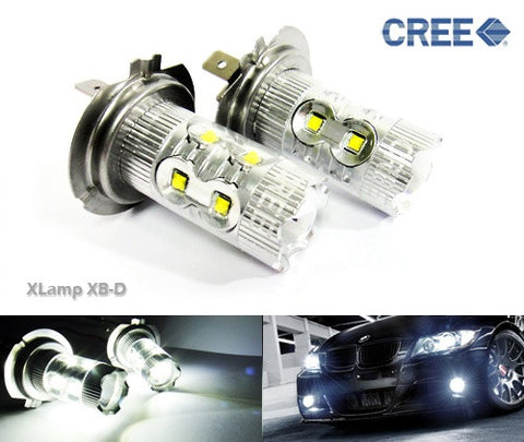 2 pieces of H7 (499) 10x CREE XB-D LED Projector Light bulb 50W white