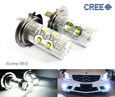2 pieces of H7 (499) 10x CREE XB-D LED Projector Light bulb 50W white