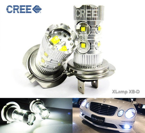 2 pieces of H7 (499) 10x CREE XB-D LED Projector Light bulb 50W white