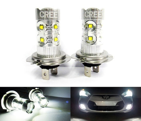 2 pieces of H7 (499) 10x CREE XB-D LED Projector Light bulb 50W white