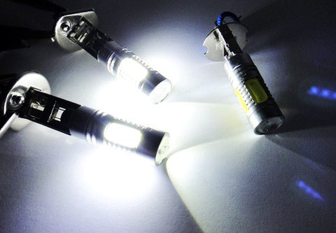 2 pieces of H3 (453) CREE LED Projector Light with 4 Plasma SMD LED 11W white