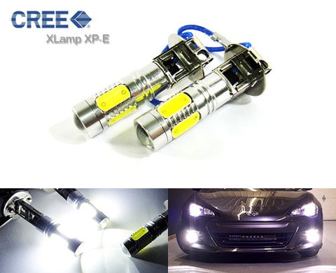 2 pieces of H3 (453) CREE LED Projector Light with 4 Plasma SMD LED 11W white