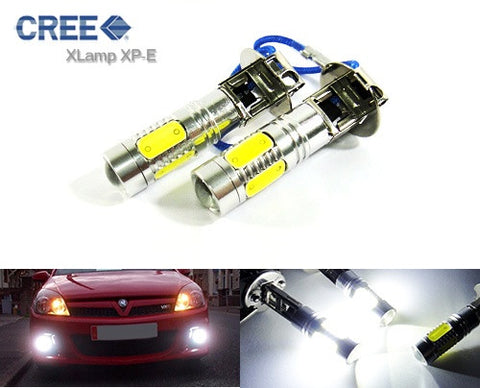 2 pieces of H3 (453) CREE LED Projector Light with 4 Plasma SMD LED 11W white