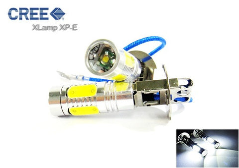 2 pieces of H3 (453) CREE LED Projector Light with 4 Plasma SMD LED 11W white