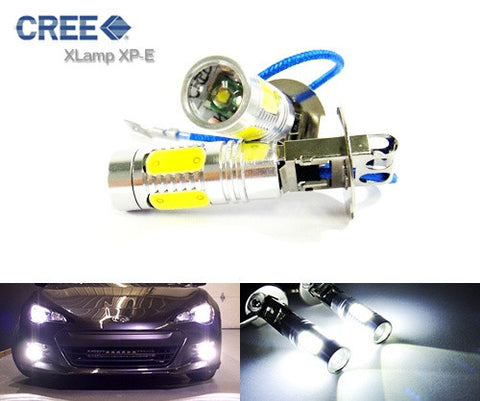 2 pieces of H3 (453) CREE LED Projector Light with 4 Plasma SMD LED 11W white