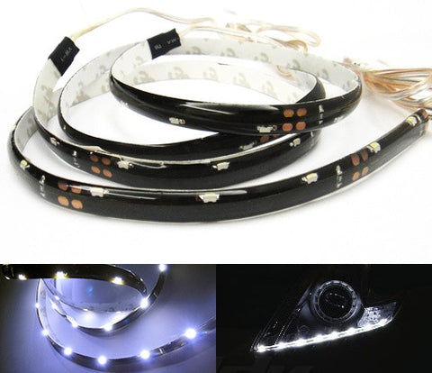 2 pieces of 20 SMD LED Side Shine / Side Glow Light strip white