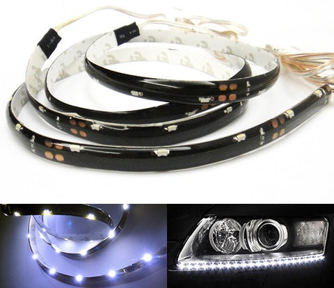 2 pieces of 20 SMD LED Side Shine / Side Glow Light strip white