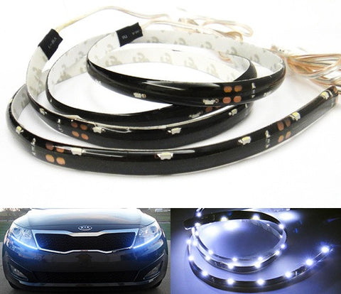 2 pieces of 20 SMD LED Side Shine / Side Glow Light strip white