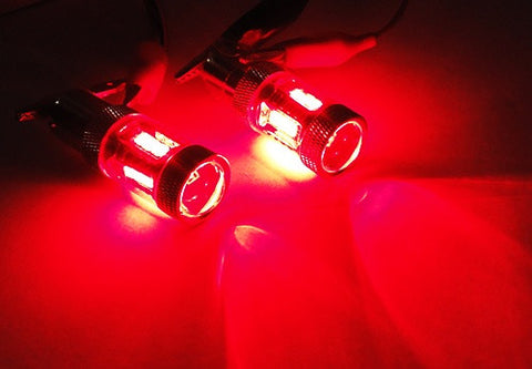 2 pieces of 15 SAMSUNG High Power 2835 SMD LED 382 1156 7506 BA15s P21W Light bulb 15W red