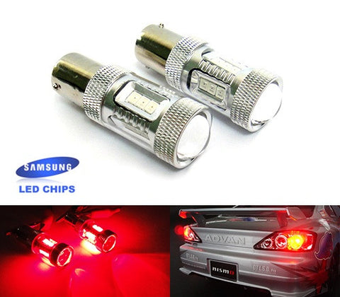 2 pieces of 15 SAMSUNG High Power 2835 SMD LED 382 1156 7506 BA15s P21W Light bulb 15W red