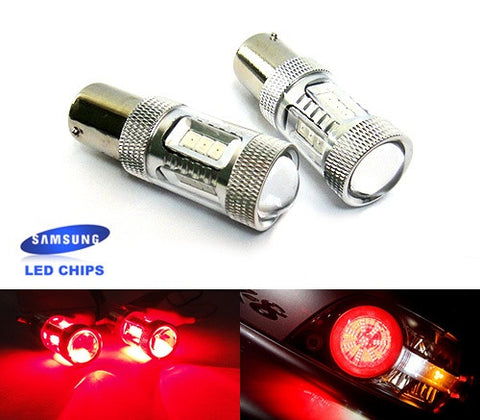 2 pieces of 15 SAMSUNG High Power 2835 SMD LED 382 1156 7506 BA15s P21W Light bulb 15W red