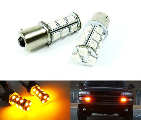 2 pieces of 18 High Power SMD LED 382 (P21W) 1156 7506 BA15s Light bulb amber