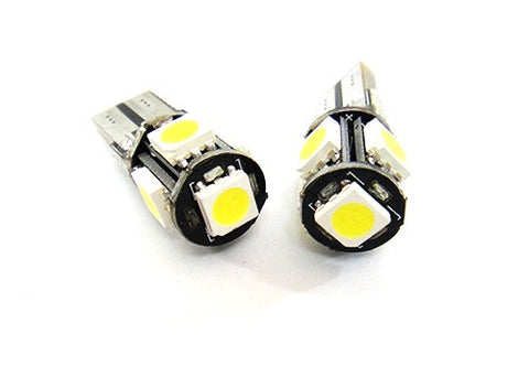 2 pieces of 5 High Power SMD LED No Error T10 168 194 2825 501 W5W wedge light bulb white