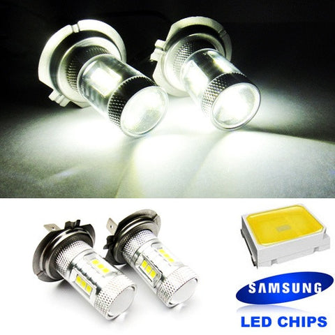 2 pieces of 15 SAMSUNG High Power 2835 SMD LED H7 Light bulb 15W white
