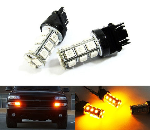 2 pieces of 18 high power SMD LED 580 7443 W21/5W 582 7440 W21W 992 Light bulb amber