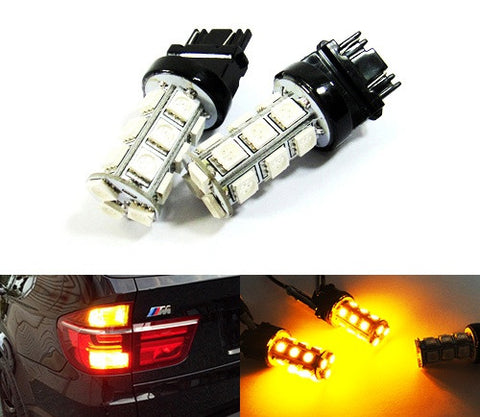 2 pieces of 18 high power SMD LED 580 7443 W21/5W 582 7440 W21W 992 Light bulb amber