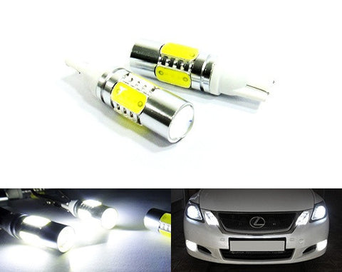 2x High Power 501 T10 168 194 2825 W5W LED Projector Light bulb w/ 4 Plasma LED 7.5W white