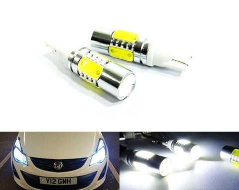 2x High Power 501 T10 168 194 2825 W5W LED Projector Light bulb w/ 4 Plasma LED 7.5W white