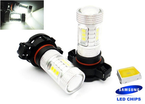 2 pieces of 15 SAMSUNG High Power 2835 SMD LED H16 PS19W 5202 9009 Light bulb 15W white