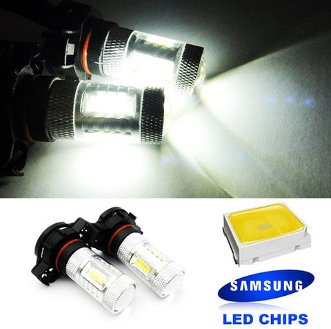 2 pieces of 15 SAMSUNG High Power 2835 SMD LED H16 PS19W 5202 9009 Light bulb 15W white