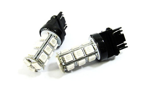 2 pieces of 18 High Power SMD LED 3156 P27W 3157 3057 P27/7W Light bulb red