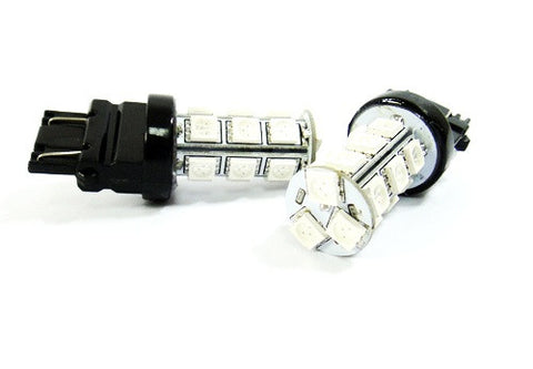 2 pieces of 18 High Power SMD LED 3156 P27W 3157 3057 P27/7W Light bulb red