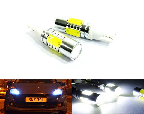 2x High Power 501 T10 168 194 2825 W5W LED Projector Light bulb w/ 4 Plasma LED 7.5W white