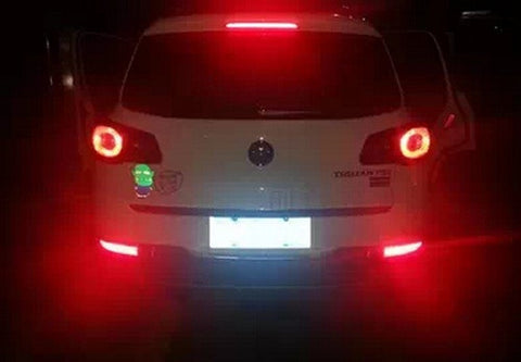 2x LED Bumper Reflector Red lens Tail Brake Light lamp Red 2008-15 Volkswagen Tiguan