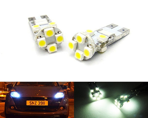 2 pieces of 8 SMD LED No Error T10 168 194 2825 501 W5W wedge light bulb white