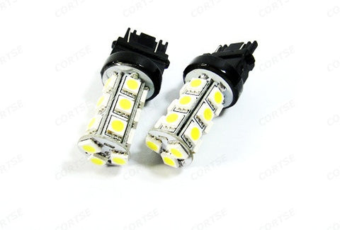 2 pieces of 18 high power SMD LED 182 3156 P27W 180 3157 3057 P27/7W Light bulb White