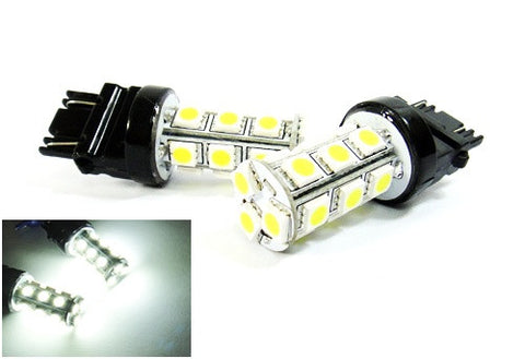 2 pieces of 18 high power SMD LED 182 3156 P27W 180 3157 3057 P27/7W Light bulb White