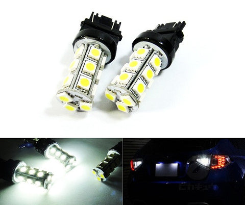 2 pieces of 18 high power SMD LED 182 3156 P27W 180 3157 3057 P27/7W Light bulb White