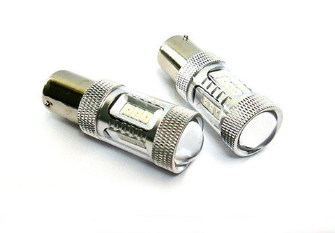 2 pieces of 15 SAMSUNG High Power 2835 SMD LED PY21W 581 BAU15s Light bulb 15W amber