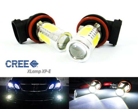 2 pieces of H11 H8 CREE LED Projector Light with 4 Plasma SMD LED 11W white