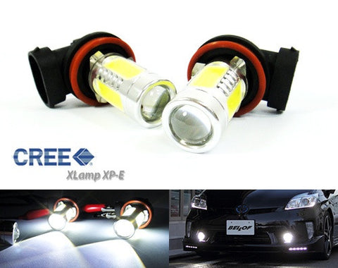 2 pieces of H11 H8 CREE LED Projector Light with 4 Plasma SMD LED 11W white