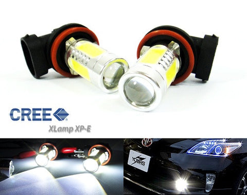 2 pieces of H11 H8 CREE LED Projector Light with 4 Plasma SMD LED 11W white