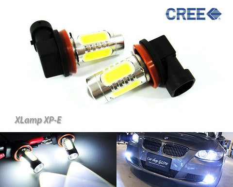 2 pieces of H11 H8 CREE LED Projector Light with 4 Plasma SMD LED 11W white