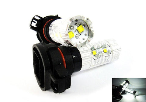2 pieces of H16 PS19W 5202 9009 10X CREE XB-D LED Projector Light bulb 50W white