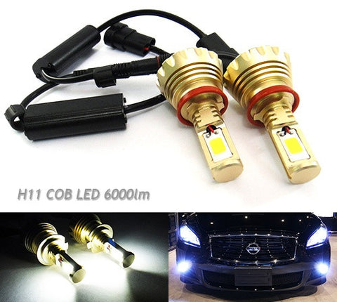 2 pieces of H11 H8 High Power COB LED HeadLight Fog Light bulb 60W 3000lm white
