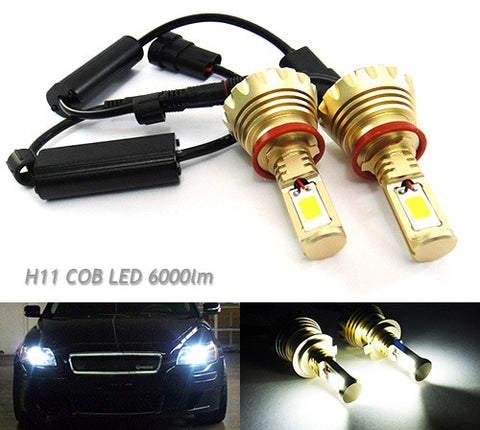 2 pieces of H11 H8 High Power COB LED HeadLight Fog Light bulb 60W 3000lm white