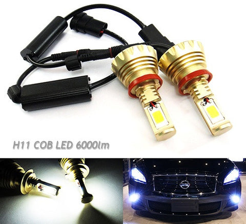 2 pieces of H11 H8 High Power COB LED HeadLight Fog Light bulb 60W 3000lm white