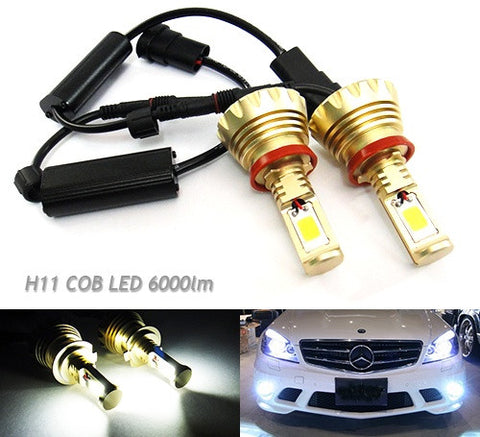 2 pieces of H11 H8 High Power COB LED HeadLight Fog Light bulb 60W 3000lm white