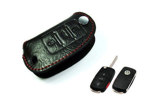 Premium Leather Smart Key fob holder for Volkswagen Golf GTI Jetta Passat Beetle