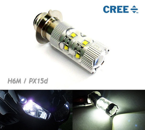 1 piece of H6M PX15d 10x CREE XB-D LED Projector Headlight Light bulb 50W white