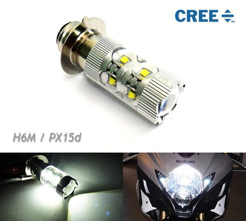 1 piece of H6M PX15d 10x CREE XB-D LED Projector Headlight Light bulb 50W white