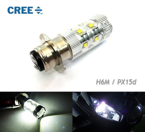 1 piece of H6M PX15d 10x CREE XB-D LED Projector Headlight Light bulb 50W white