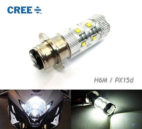 1 piece of H6M PX15d 10x CREE XB-D LED Projector Headlight Light bulb 50W white